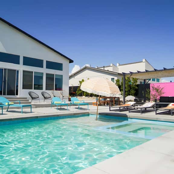 Insta Worthy Modern Getaway Pool Spa Tesla Charger - Image 1